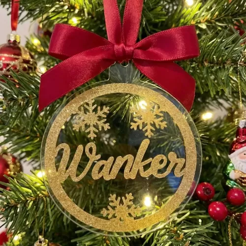 Adult Christmas Bauble - Wanker