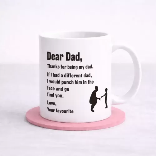 “Dear Dad” Mug – Funny & Heartfelt Message Gift