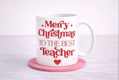 Merry Christmas To The Best Teacher (In Red)