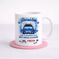 Gamer Dad Personalised Mug – PlayStation Style Design