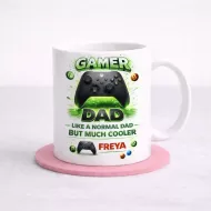 Gamer Dad Personalised Mug – XBox Style Design