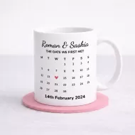 The Day We Met Valentines Mug