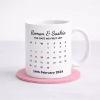 The Day We Met Valentines Mug